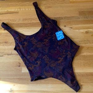 Free People Paisley Body Suit